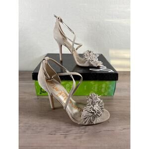 Sam Edelman Aisha Grey Suede 3" Heels Sandals Womens Size 7.5 EU 37.5 New in Box